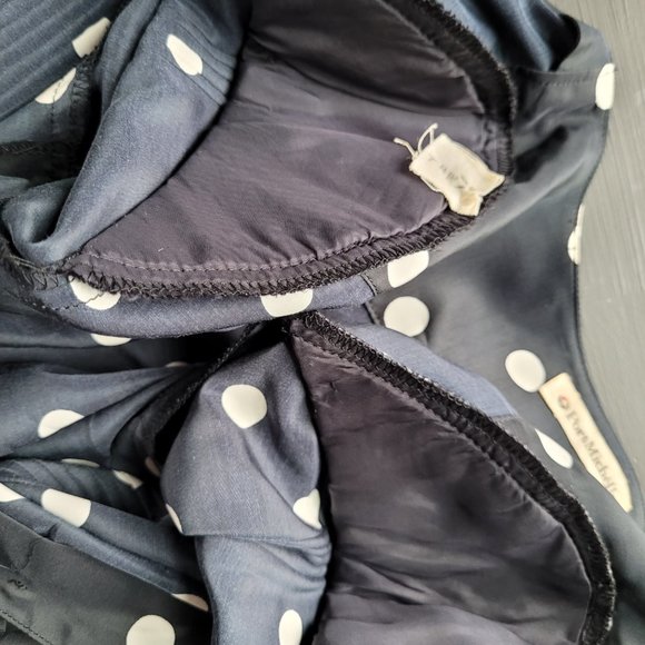 Vintage 80s Graphic Black Polka Dot Secretary Dress - Picture 13 of 15